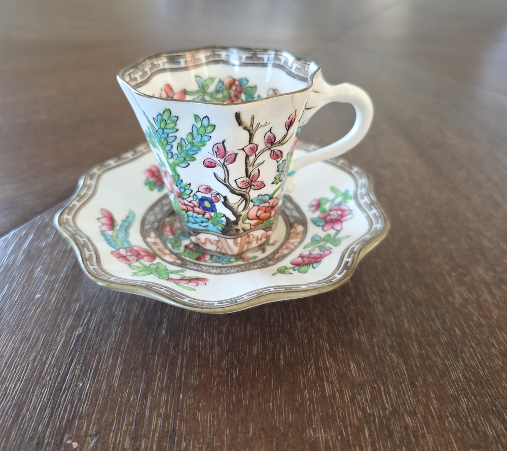 Coalport India Demitasse Cup and Saucer